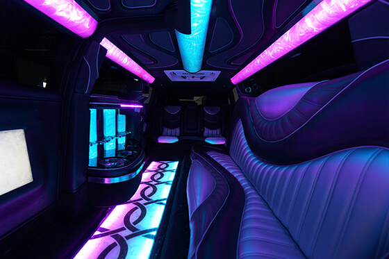 Elegant limo interior